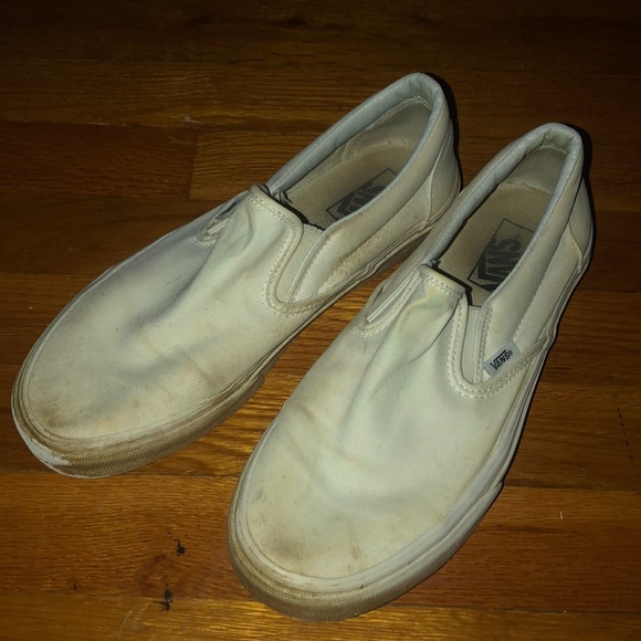 Vans Other - white classic slip on vans m8.5/w10
